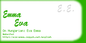 emma eva business card